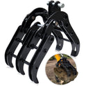 Mini Excavator Grabber Attachments, Small Excavator Wood Grabber Grapple, Metal Gripper Digger Accessories, Span: 90MM/3.54in, Hole Diameter: 25MM/0.98in, Center Wheelbase: 90MM/3.54in