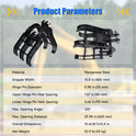 Mini Excavator Grabber Attachments, Small Excavator Wood Grabber Grapple, Metal Gripper Digger Accessories, Span: 90MM/3.54in, Hole Diameter: 25MM/0.98in, Center Wheelbase: 90MM/3.54in