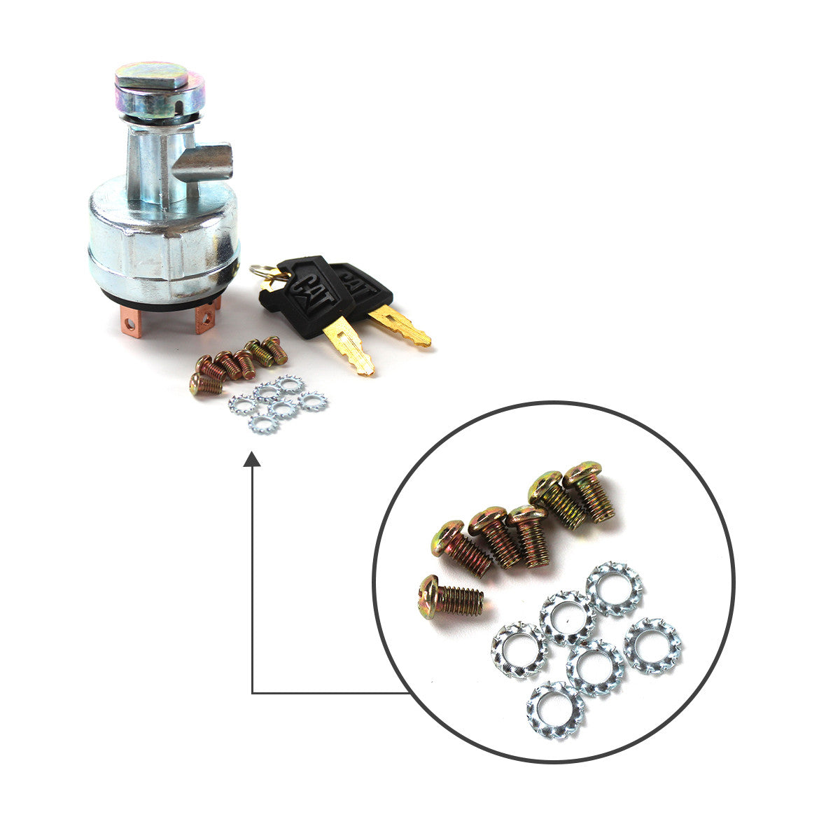 7Y-3918 Ignition Switch with 6 Pins for Cat E320B E330B E220B Excavator