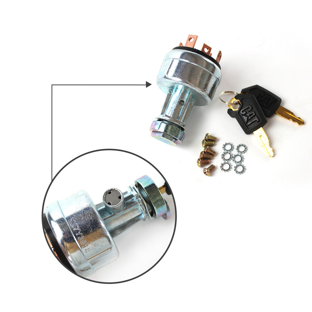 7Y-3918 Ignition Switch with 6 Pins for Cat E320B E330B E220B Excavator