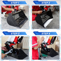 Mini Excavator Screening Bucket, Excavator Attachments Soil Sieving Buckets 23.6inch/600mm for Small Digger, Filtration w/Pins Skeleton Screen Bucket Filtering and Sorting Materials