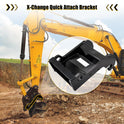 X-Change Coupler Bracket, Mini Excavator Quick Change Hitch Attachments, Small Excavator Coupler Bracket, Black-Coating Steel Attachment Compatible with Bobcat E Series Models Mini Excavator