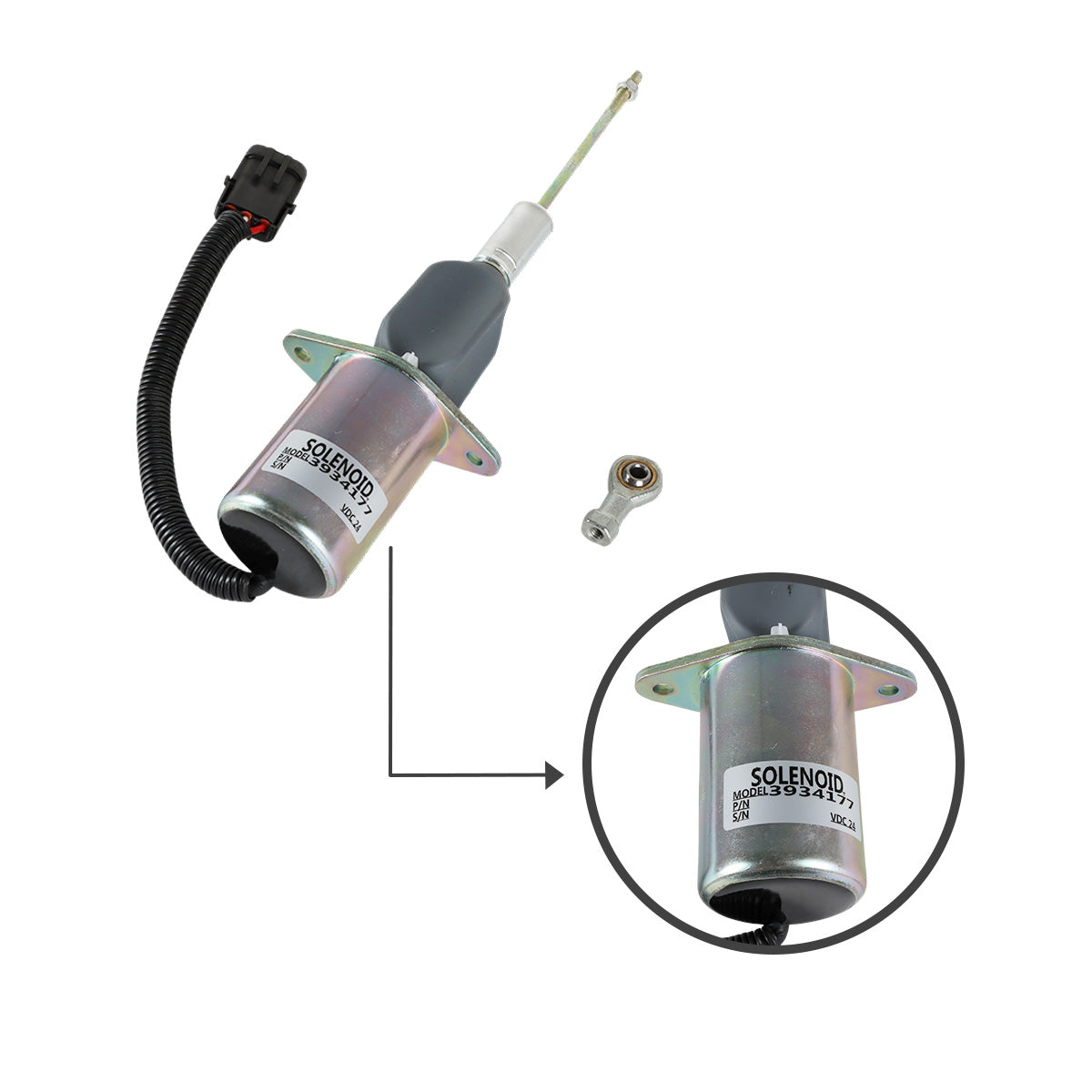 SA-4697-24 3934177 RE53560 Cutoff Solenoid Valve for Cummins 5.9 Engine